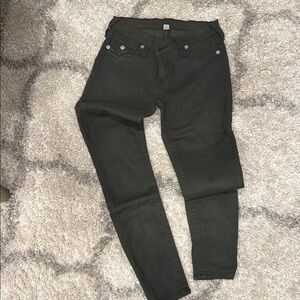 Dark Olive Green Skinny Jeans